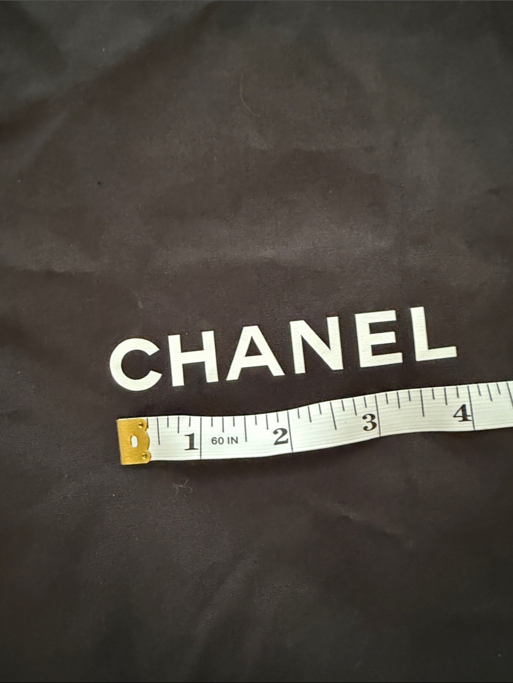 CHANEL Black and White Logo Drawstring Dust Cover - Picture 3 of 4